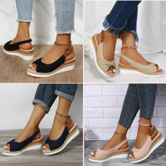 New Arrival Women Fashion Platform Mid Heel Beach Sandals