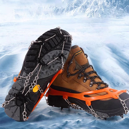 Crampones antideslizantes para exteriores para botas y zapatos de senderismo