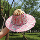 Bamboo Foldable Hand Fan Sun Hat Free Shipping