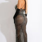 ⭐50% Off Free Shipping⭐Sequined Rhinestone V Neck Sheer Mesh Sling Party Maxi Dresses