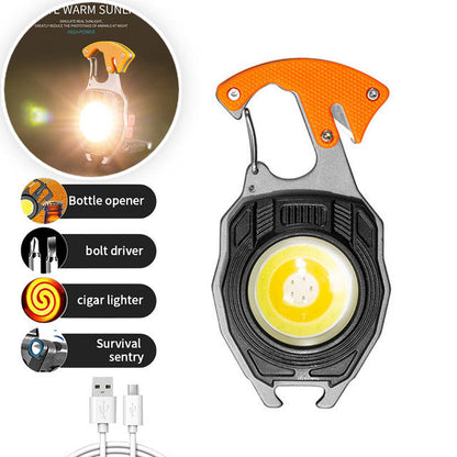 🔦🗝️ Llavero COB Ultra Brillante – La Herramienta Definitiva para Camping, Noche y Emergencias 🏕️⚡