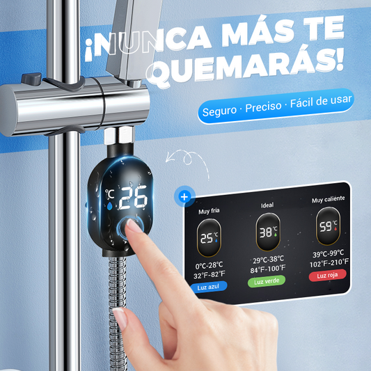 🚿 ¡COMPRA 2 LLEVA 1! 💧 Cabezal de Ducha con Indicador LED - Muestra la Temperatura del Agua con Colores, Fácil Instalación y Ahorro de Energía 🌈📦