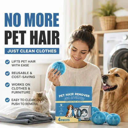 📢Compra 1 y llévate 1 gratis👍¡Atrapa el pelo de las mascotas al instante! Bolas de lavandería reutilizables que no se enganchan.