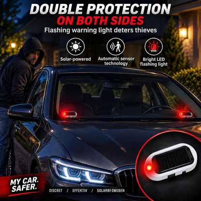 🔥COMPRA 1 Y TE REGALAMOS OTRO🔥 Alarma falsa alimentada con energía solar para el coche