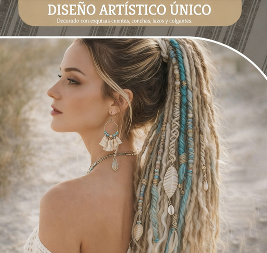 💁🏽‍♀️✨ Deep Nu Locs Crochet Hair – Trenzas Tejidas y Ondas Sueltas con Estilo Natural y Elegante 🌿🌊