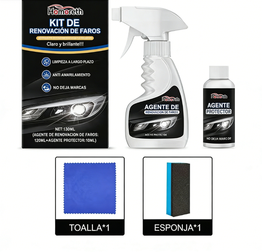 🚘 Líquido Restaurador de Faros Automotrices, Recubrimiento Cristalino Mejorado para Eliminar Opacidad