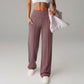 【Pantalones Holgados Cintura Alta】 Pantalones Rectos Versátiles para Mujer - Tejido Elástico Cómodo + Bolsillos Prácticos - Ideal para Trabajo, Paseos y Casa! ✨