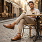 👞✨Zapatos de Cuero Clásicos para Hombre – Piel de Becerra Transpirable, Comodidad de Calce y Estilo Atemporal