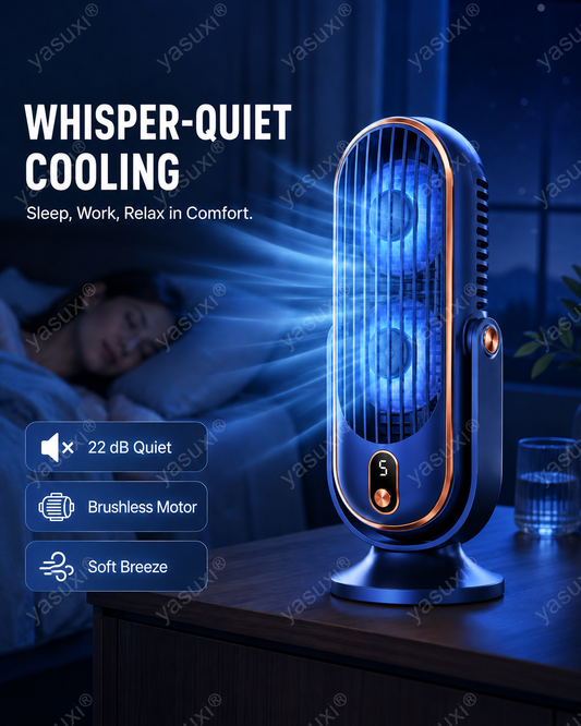 🔥 Ventilador de mesa portátil con 5 velocidades regulables