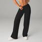 【Pantalones Holgados Cintura Alta】 Pantalones Rectos Versátiles para Mujer - Tejido Elástico Cómodo + Bolsillos Prácticos - Ideal para Trabajo, Paseos y Casa! ✨
