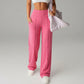 【Pantalones Holgados Cintura Alta】 Pantalones Rectos Versátiles para Mujer - Tejido Elástico Cómodo + Bolsillos Prácticos - Ideal para Trabajo, Paseos y Casa! ✨