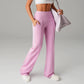 【Pantalones Holgados Cintura Alta】 Pantalones Rectos Versátiles para Mujer - Tejido Elástico Cómodo + Bolsillos Prácticos - Ideal para Trabajo, Paseos y Casa! ✨