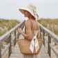 Mujeres Bowknot ancho borde sombrero protector del sol