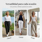 📢📢 ¡50% DE DESCUENTO! ⏰Pantalones de pierna ancha de lino y algodón para mujer con cintura elástica