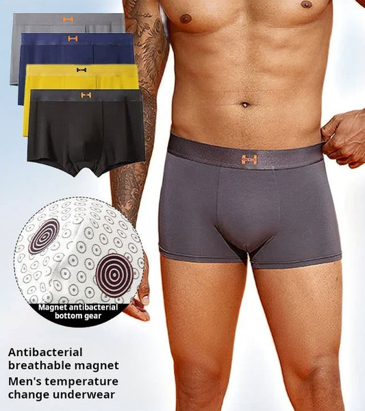 🔥Buy 1 Get 3 PCS🔥Men's Ice Cool Anti-bacterial Magnetic Therapy  Underwear with Temperature-sensitive breathable material