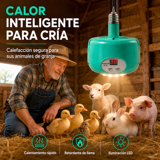 🐣Calentador inteligente para criadoras con control de temperatura🔥, calentador con termostato ajustable para pollitos, patitos y cría de aves de corral