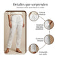 📢📢 ¡50% DE DESCUENTO! ⏰Pantalones de pierna ancha de lino y algodón para mujer con cintura elástica
