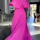 🔥SUMMER HOT SALE💃 Half Ruffled Sleeves Solid Color V-Neck Maxi Dresses