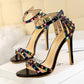 🔥Free Shipping - Women's Studded Open Toe Ankle Strap High Heels Sandals