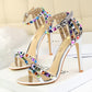 🔥Free Shipping - Women's Studded Open Toe Ankle Strap High Heels Sandals