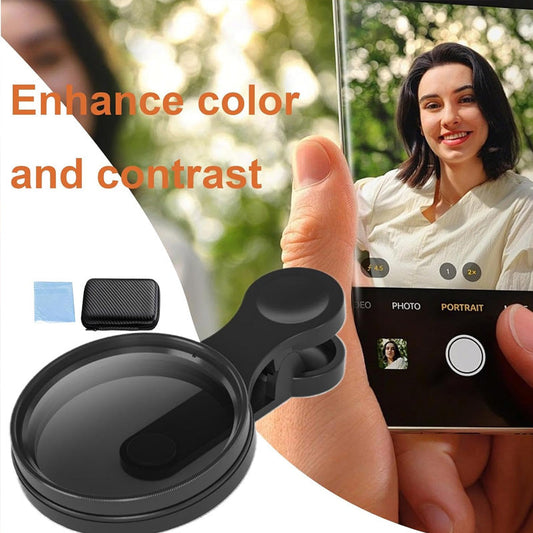 Lente ultrafina para eliminar reflejos. Filtro HD para fotografía móvil.