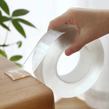 🔥🔥Cinta mágica nano transparente que no deja residuos, mango doble cara reutilizable.