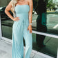 The latest off-shoulder waist jumpsuit