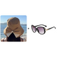 Mujeres Bowknot ancho borde sombrero protector del sol