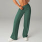 【Pantalones Holgados Cintura Alta】 Pantalones Rectos Versátiles para Mujer - Tejido Elástico Cómodo + Bolsillos Prácticos - Ideal para Trabajo, Paseos y Casa! ✨