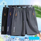 🔥¡OFERTA ESPECIAL! 50% DE DESCUENTO🥰 Pantalones cortos elásticos de verano para hombre💎Transpirables, con bolsillos con cremallera y ajuste elástico🩳❄️