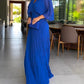 🔥SUMMER HOT SALE💃 Half Ruffled Sleeves Solid Color V-Neck Maxi Dresses