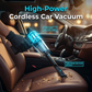 Aspirador portátil para el coche con ventilador turbo de alta velocidad