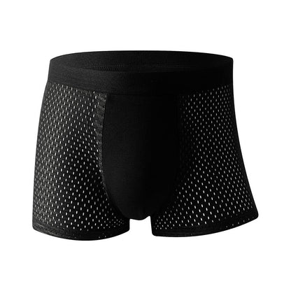 🎊Buy 1 Free 1🎊Ice Silk Mesh Breathable Antibacterial Boxer Briefs