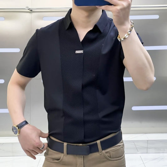 ⏳Limited time 50% OFF⏳Men’s Summer Business Casual Patchwork Shirt