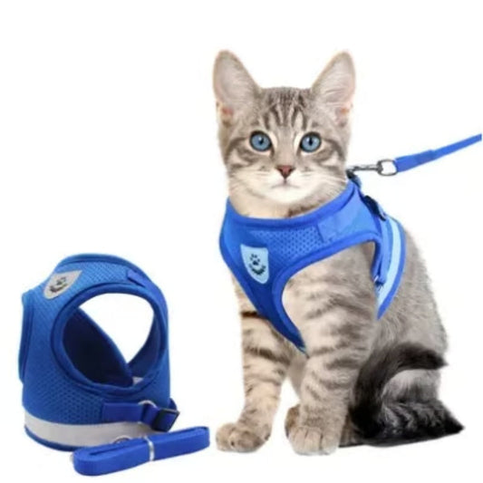 Adjustable Reflective Breathable Pet Vest Harness and Leash Set