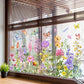 📢📢¡50% de descuento! Adhesivo para ventana con ramo floral colorido (se puede cortar a la medida)