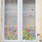 📢📢¡50% de descuento! Adhesivo para ventana con ramo floral colorido (se puede cortar a la medida)