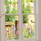 📢📢¡50% de descuento! Adhesivo para ventana con ramo floral colorido (se puede cortar a la medida)