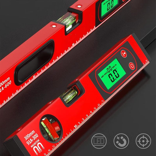 📏🔧 Nivel magnético multifunción con pantalla digital LCD: alta precisión para la construcción y el bricolaje ⚡ Perfecto para enmarcar, realizar trabajos de fontanería y medir ángulos.