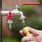 🚰 ¡50% DE DESCUENTO AHORA! 💧 Grifo de jardín universal de acero inoxidable con doble salida: válvulas independientes, resistente y de fácil instalación ✨