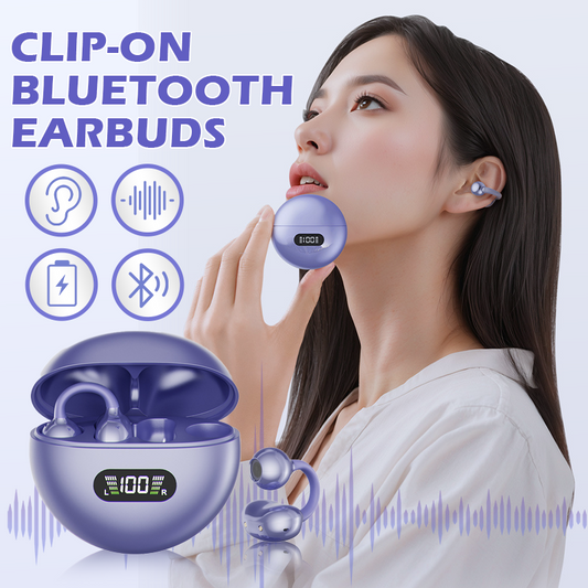 Auriculares Bluetooth con clip y diseño abierto para mayor comodidad