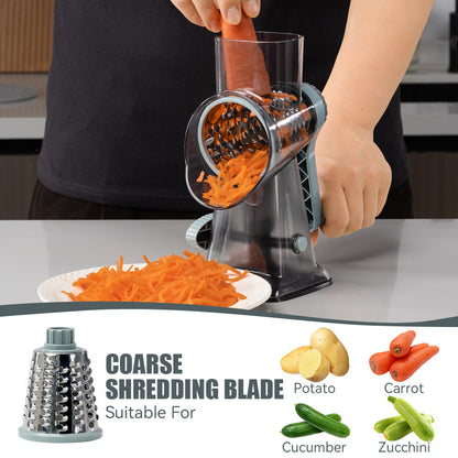 🎁 Gran oferta 49% de descuento 🔥 Rallador de queso rotatorio 3 en 1 y rebanador de verduras