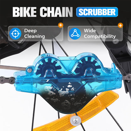 🚴‍♀️ ¡COMPRA 2 LLEVA 3! ✨ Limpiador de Cadena para Bicicleta - Kit de Limpieza Profunda con Cepillos Integrados y Diseño Reutilizable 🔧💦