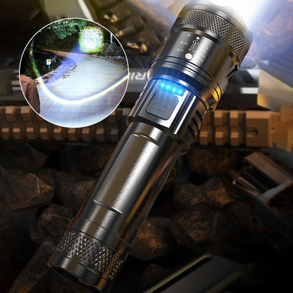 🔥Compre 2 y obtenga 1 gratis🔥 🔦 Linterna Superpotente con Zoom – Iluminación Intensa y Alcance Ajustable ✨