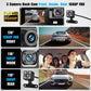 🚗Dash Cam de 3 cámaras en 1080P HD Frontal + interior + cámara trasera con reversa