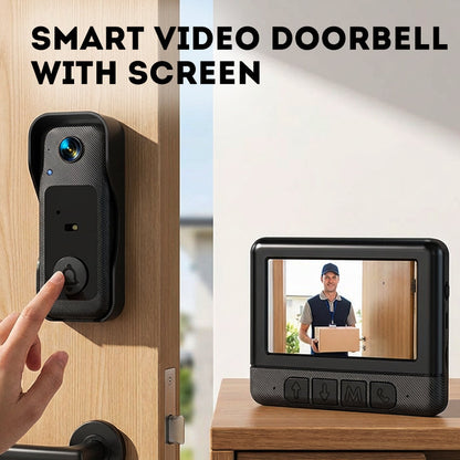 ⏳50% de descuento por tiempo limitado⏰ Timbre de video inteligente inalámbrico con pantalla📹