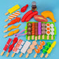 🎁 Regalo Navideño Perfecto: Set de Parrilla BBQ Realista para Niños con Comida de Juguete ✨