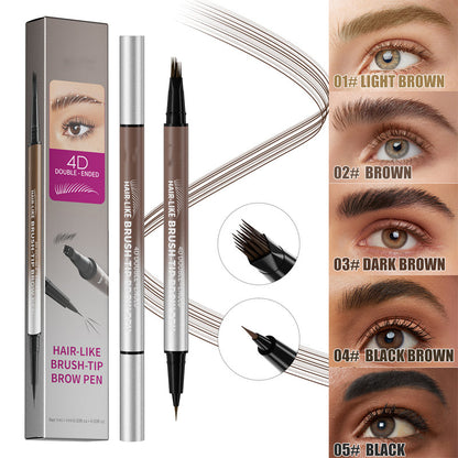 🏆¡Venta⚡flash 50K+ VENDIDOS! Bolígrafo líquido impermeable 2 en 1 para cejas casi desaparecido💥💕