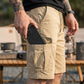 Pantalones cortos cargo casuales para hombre con cintura con cordón