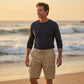 Pantalones cortos cargo casuales para hombre con cintura con cordón